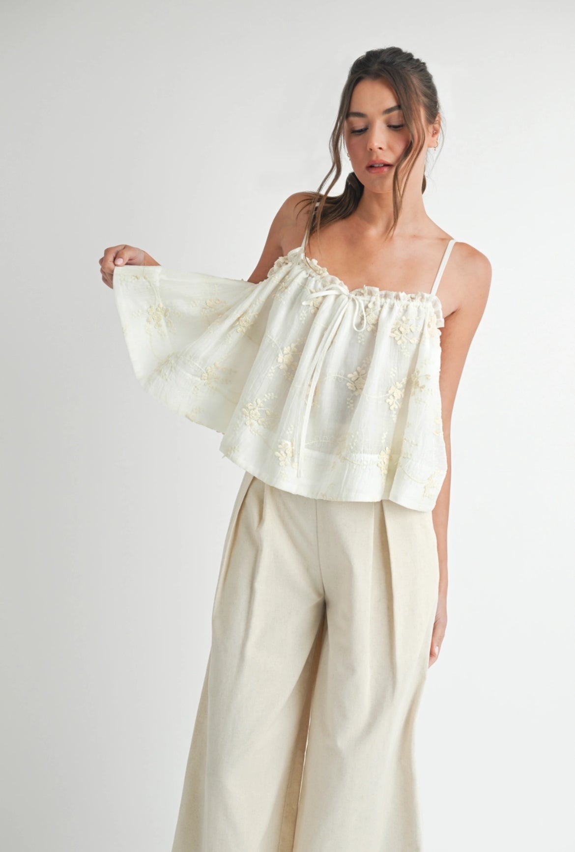 Embroidered Floral Top