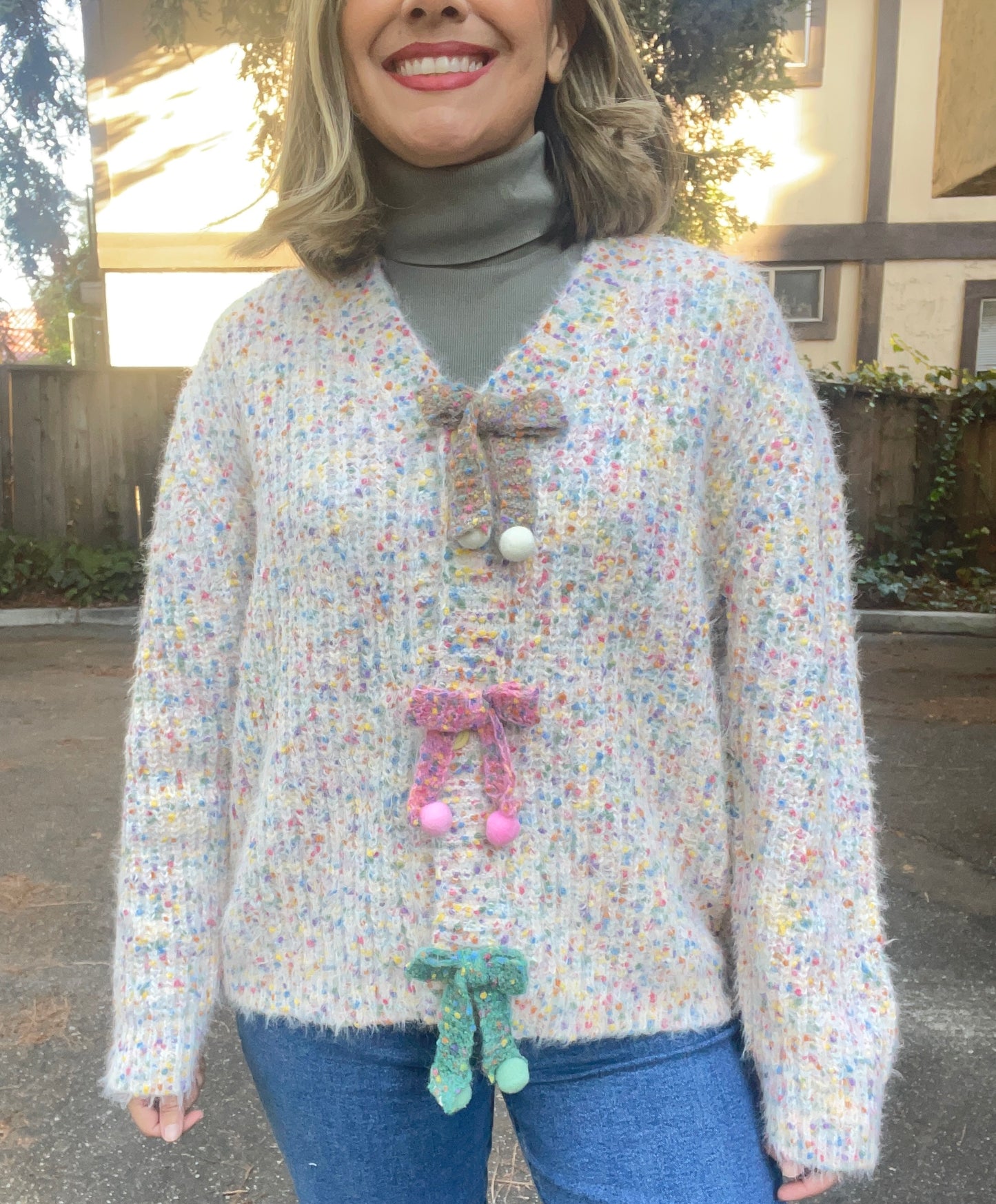 Ribbon Muli-Color Cardigan