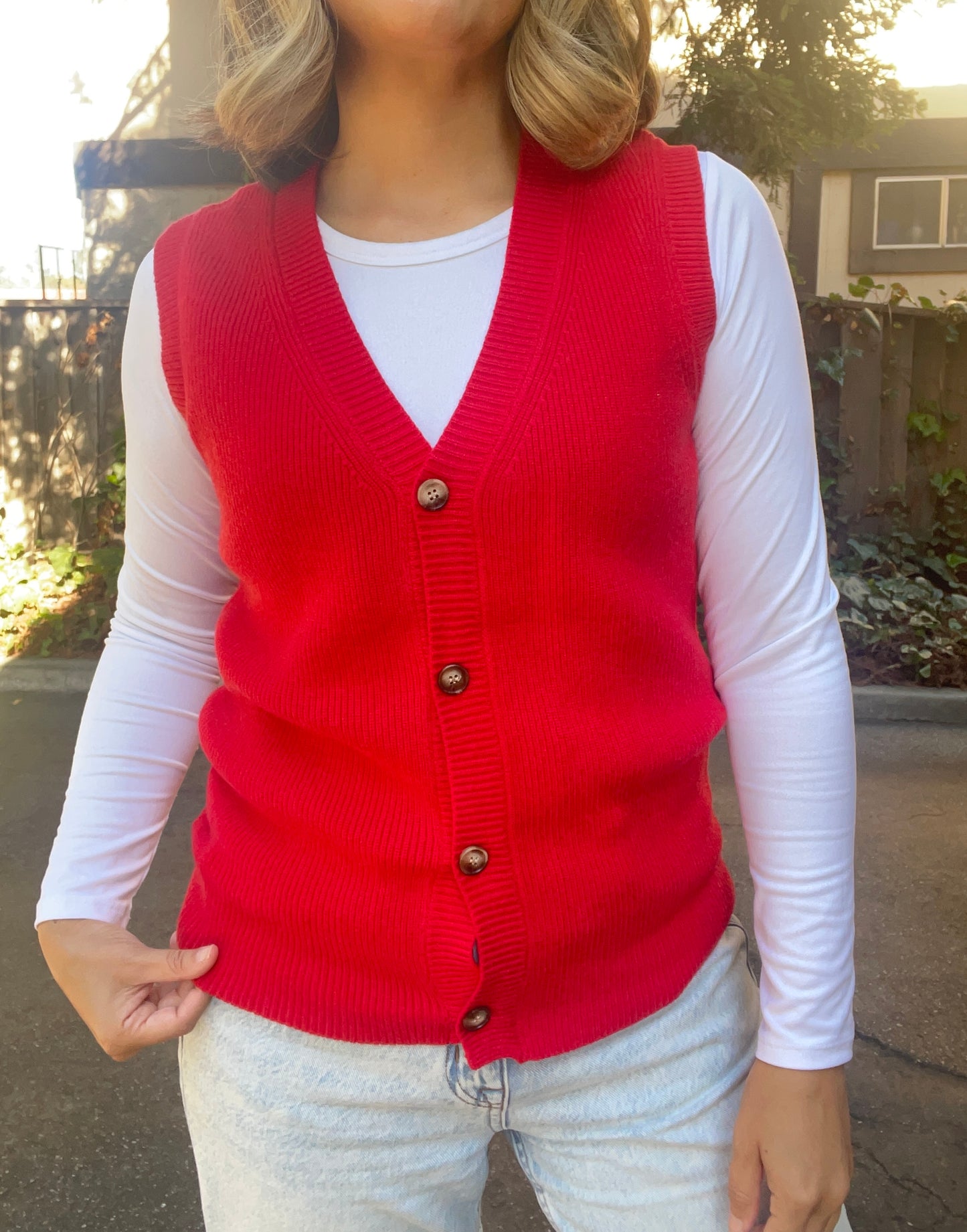 Classic Buttoned Sweater Vest