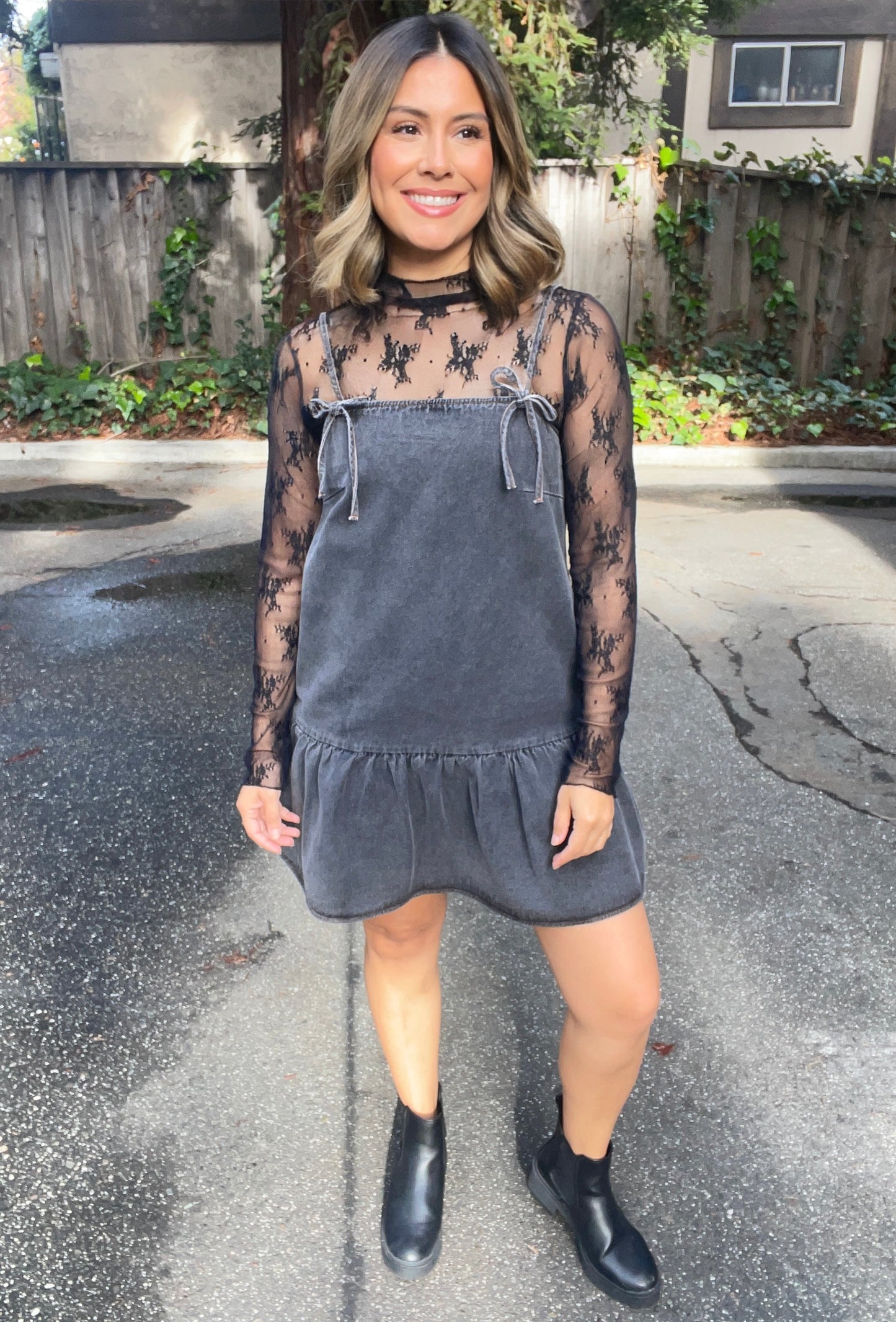 Sleeveless Tiered Denim Dress